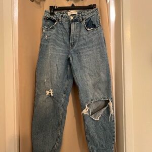 Abercrombie & Fitch Curve Love Straight Leg Jeans